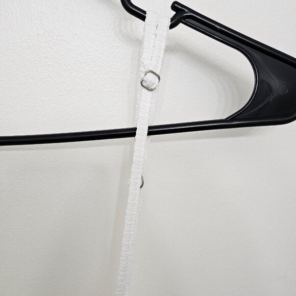 Sweetie Status White Crinkle Sleeveless Tie-Back Babydoll Dress size Small - Picture 12 of 15